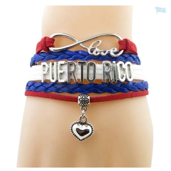 Bracelet Porto Rico avec motifs du drapeau