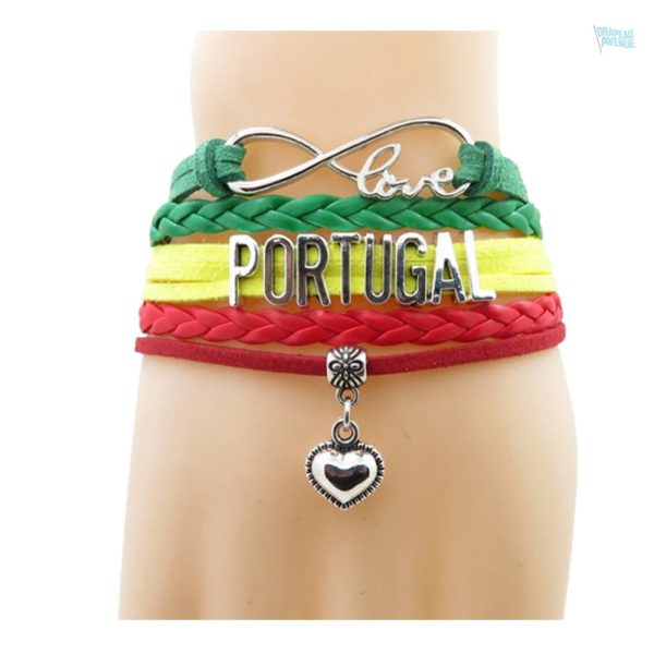 Bracelet Portugal avec motif drapeau national