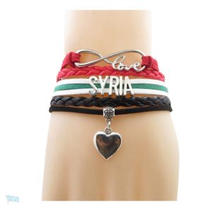 Bracelet love avec le drapeau de la Syrie