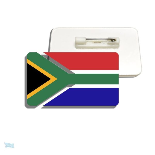 Broche drapeau Afrique du Sud colorée et emblématique