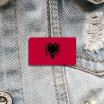Bijou broche représentant le drapeau de l'Albanie
