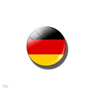 Broche ronde drapeau Allemagne en métal