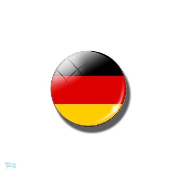 Broche ronde drapeau Allemagne en métal