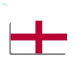 Broche drapeau Angleterre en métal élégant