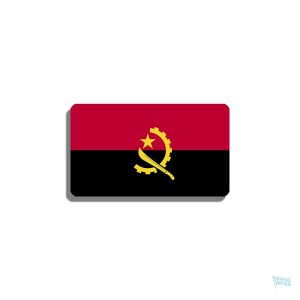 Broche drapeau Angola en métal émaillé