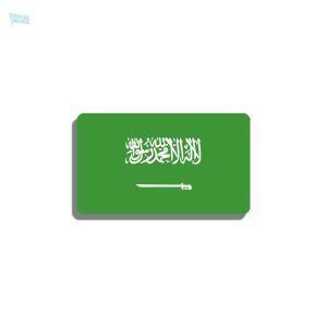 Broche drapeau Arabie Saoudite en métal élégant