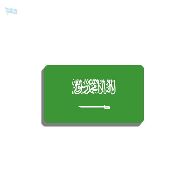 Broche drapeau Arabie Saoudite en métal élégant