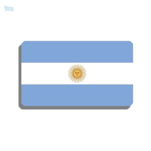 Broche drapeau Argentine de style élégant et coloré