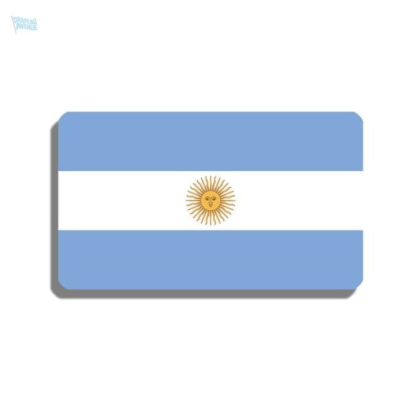 Broche drapeau Argentine de style élégant et coloré