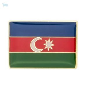 Broche drapeau Azerbaïdjan, accessoire symbolique