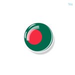 Broche drapeau Bangladesh, accessoire symbolique coloré