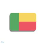 Broche représentant le drapeau du Bénin en métal