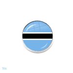 Broche drapeau Botswana en métal émaillé, accessoire décoratif