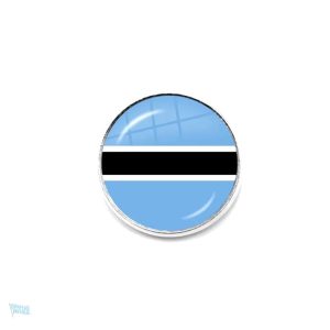 Broche drapeau Botswana en métal émaillé, accessoire décoratif