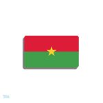 Broche drapeau Burkina Faso, accessoire symbolique