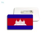 Drapeau du Cambodge en broche élégante et colorée
