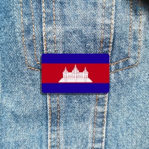 Accessoire broche représentant le drapeau cambodgien