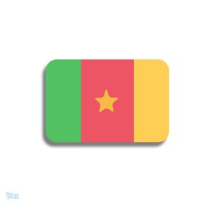 Broche drapeau Cameroun en métal émaillé
