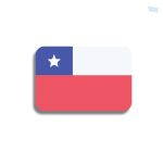 Broche drapeau Chili en métal émaillé