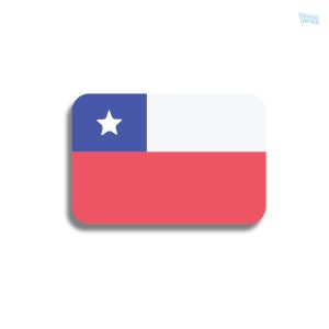 Broche drapeau Chili en métal émaillé