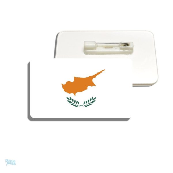 Broche drapeau de Chypre, accessoire symbolique national