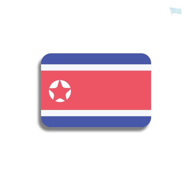 Broche drapeau Corée du Nord en métal