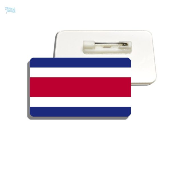 Accessoire en métal avec motif drapeau Costa Rica