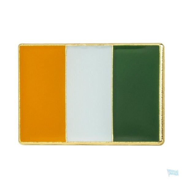 Broche drapeau Côte d'Ivoire en métal émaillé