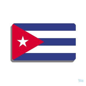 Broche drapeau Cuba en métal émaillé