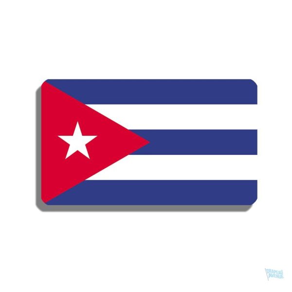 Broche drapeau Cuba en métal émaillé