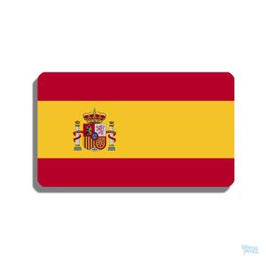 Broche drapeau Espagne en métal émaillé