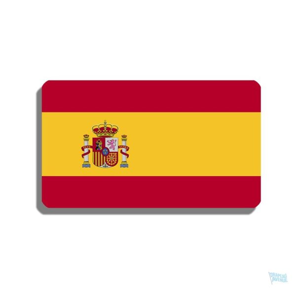 Broche drapeau Espagne en métal émaillé