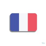 Broche drapeau France en métal émaillé