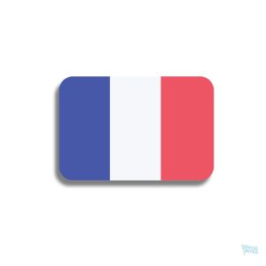 Broche drapeau France en métal émaillé