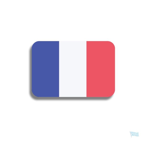 Broche drapeau France en métal émaillé