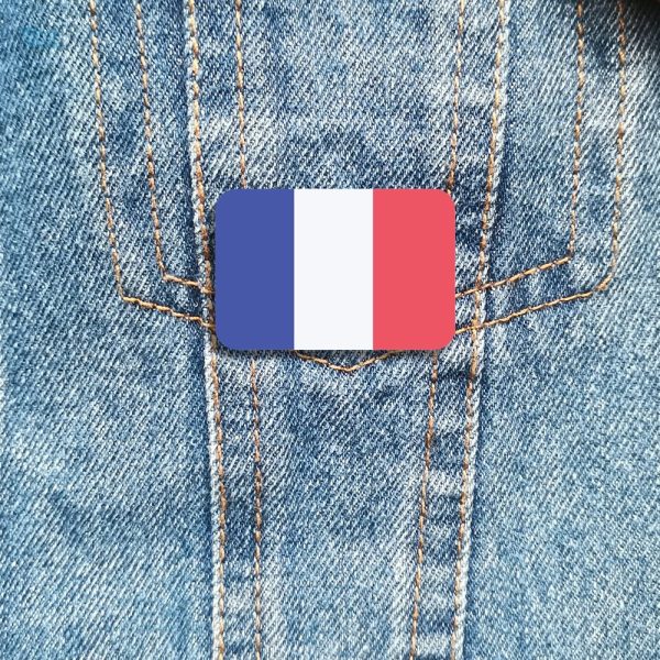Élégante broche pour afficher son patriotisme français