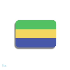 Broche drapeau Gabon en métal coloré