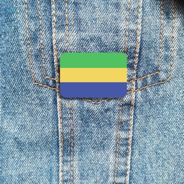 Broche décorative avec le drapeau du Gabon