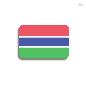 Broche drapeau Gambie en métal coloré