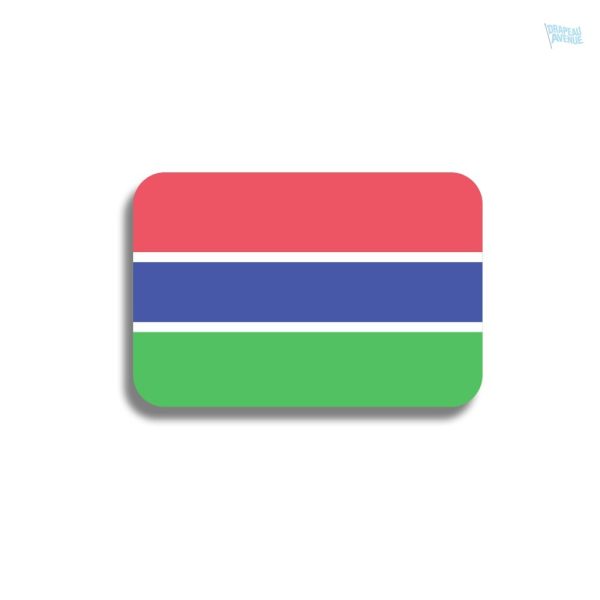 Broche drapeau Gambie en métal coloré