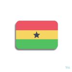 Broche drapeau Ghana en métal coloré