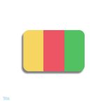 Broche drapeau Guinée, accessoire symbolique coloré