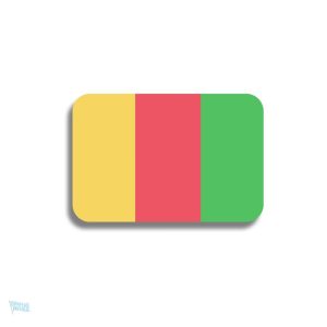 Broche drapeau Guinée, accessoire symbolique coloré