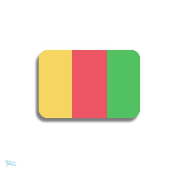 Broche drapeau Guinée, accessoire symbolique coloré