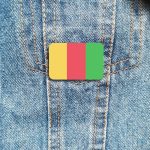 Accessoire mode broche drapeau Guinée, style unique