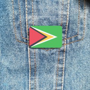Broche représentant le drapeau national guyanais