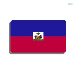 Broche drapeau Haïti en métal émaillé