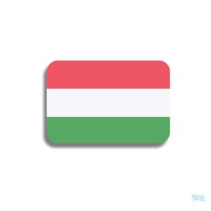 Broche drapeau Hongrie en métal coloré