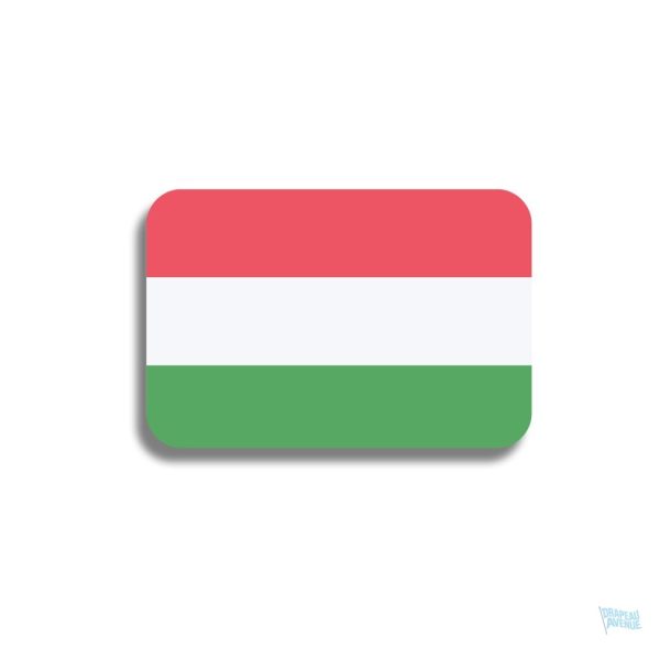 Broche drapeau Hongrie en métal coloré