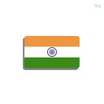 Broche drapeau Inde en métal émaillé, symbole national